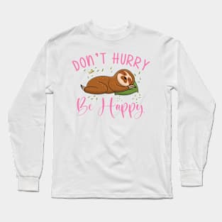 Cute Sloth Lazy Office Worker Working Sloth Statement Chill Long Sleeve T-Shirt